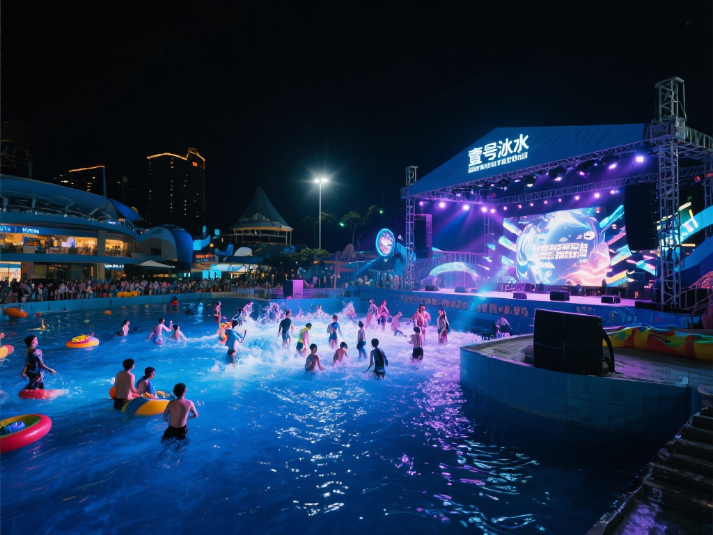 壹号水上娱乐馆的夜场活动并不是简单的灯光秀或音乐派