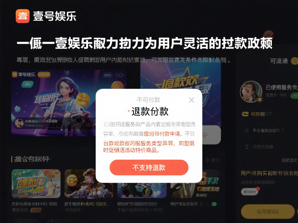 尽管壹号娱乐致力于为用户提供灵活的退款政策，但某些